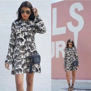 Blogger Natural White and Bengal Cat Dress / Tunic